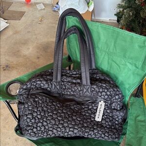 Wildfox Black Textured Travel Bag